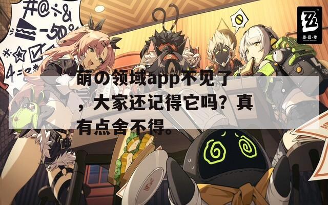 萌の领域app不见了，大家还记得它吗？真有点舍不得。