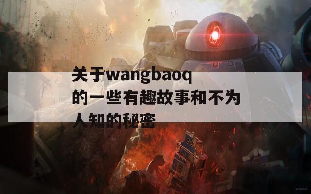 关于wangbaoq的一些有趣故事和不为人知的秘密