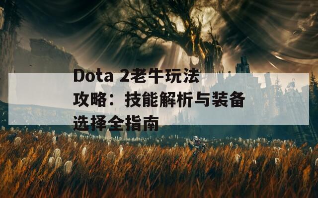 Dota 2老牛玩法攻略：技能解析与装备选择全指南