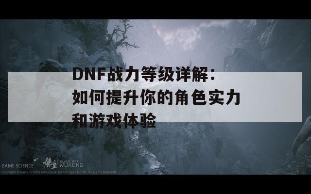 DNF战力等级详解：如何提升你的角色实力和游戏体验