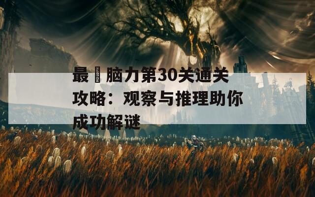 最囧脑力第30关通关攻略：观察与推理助你成功解谜  第1张