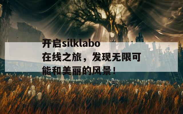 开启silklabo在线之旅，发现无限可能和美丽的风景！