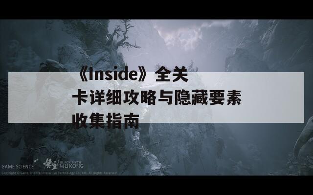 《Inside》全关卡详细攻略与隐藏要素收集指南  第1张