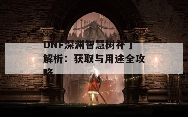 DNF深渊智慧树补丁解析：获取与用途全攻略  第1张