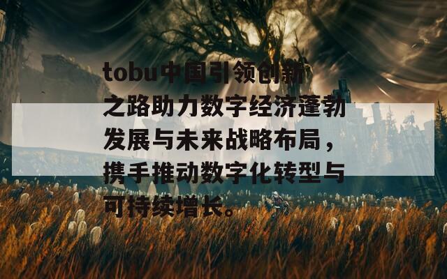 tobu中国引领创新之路助力数字经济蓬勃发展与未来战略布局，携手推动数字化转型与可持续增长。