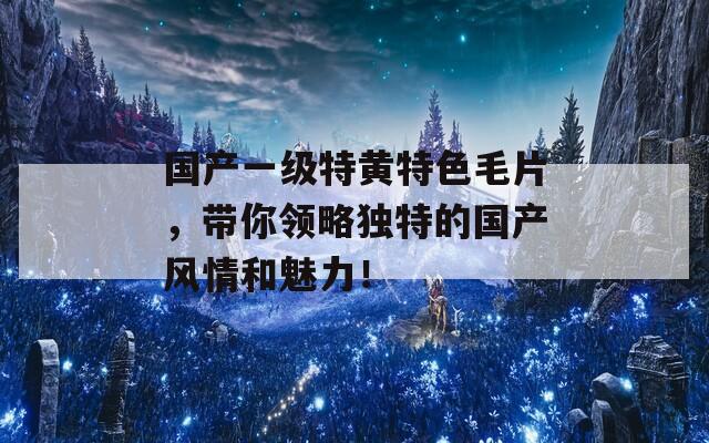 国产一级特黄特色毛片，带你领略独特的国产风情和魅力！