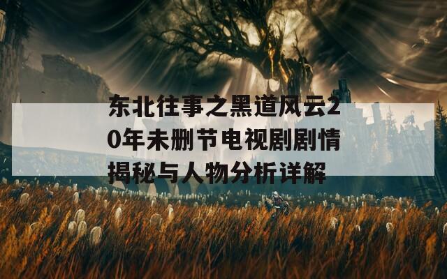 东北往事之黑道风云20年未删节电视剧剧情揭秘与人物分析详解